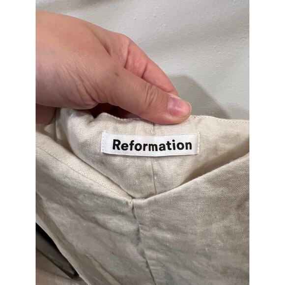 Reformation Giselle Linen Dress in Cream size XL - Picture 5 of 7